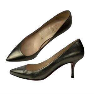 Christian Louboutin Metallic Stiletto Heels Pumps Size 6.5